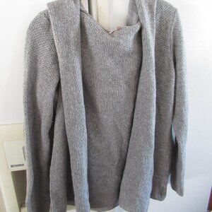 Benedetta B Sweater Cardigan  L Merino Wool Cashmere Hood